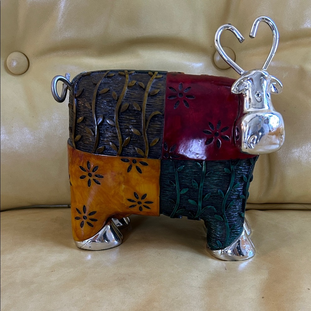 Colorblock Decorative Cow Figurine - Multicolor by Uttermost Made by Uttermost